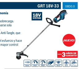 Podadora inalámbrica GRT 18V-33