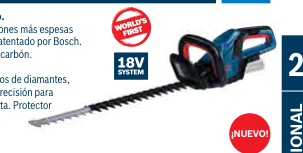 Cortasetos inalámbrico GHE 18V-60
