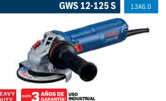 Amoladora angular 4 1/2" y 5" GWS 12-125 S