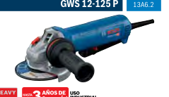 Amoladora angular 4 1/2" y 5" GWS 12-125 P