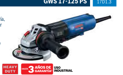 Amoladora angular 4 1/2" y 5" GWS 17-125 PS
