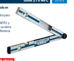 Rango de medición angular GAM 270 MFL