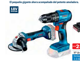 Compatible con todas las combo gsb 185-LI + gws 180-LI 19H9.0