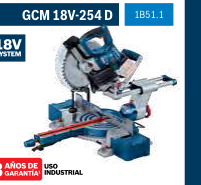 Sierra ingleteadora GCM 18V-254 D