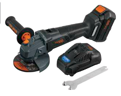 Esmeriladora angular inalámbrica, interruptor superior 4 1/2", 20 V