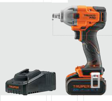 Llave de impacto inalámbrica, 20 V, 1/2"