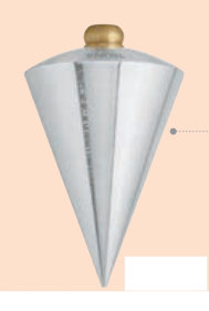 Plomada de acero, tipo trompo