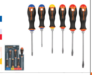 Juego de 6 desarmadores, mango Comfort Grip