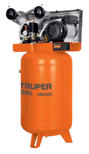 Compresor lubricado de banda, vertical