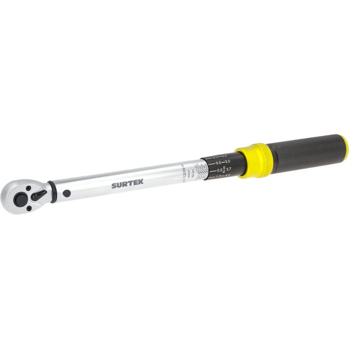 Torquímetro de trueno una escala dual cuadro de 3/8", 15-88.5 ft-lb (20-120 Nm)