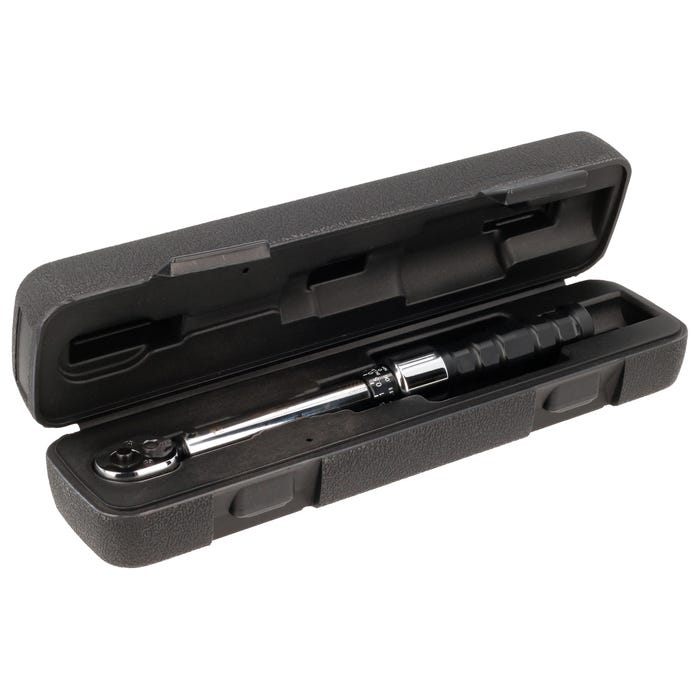Torquímetro de trueno escala dual cuadro de 1/4", 10-50 in-lb (1.1-5.6 Nm)