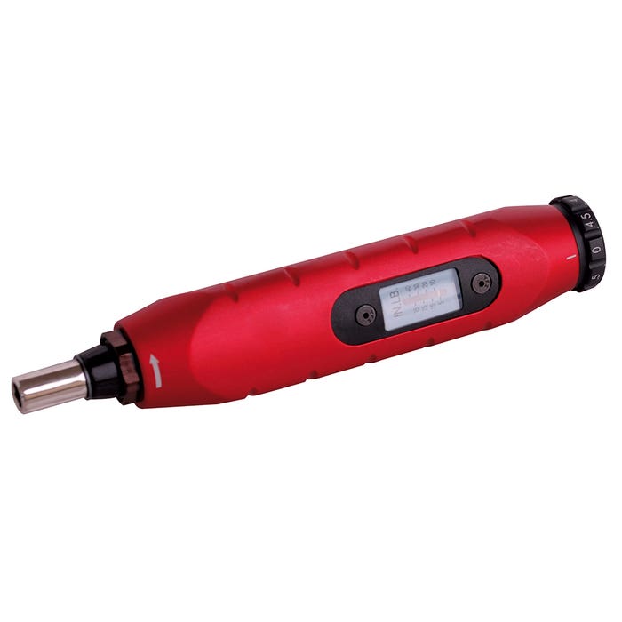 Destornillador de torque microajustable con mango plástico cuadro de 1/4", 5-40 in-lb